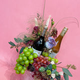 Christmas Fresh Fruits & Wine Gift Bucket