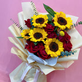 Cheer Up Sunflower Rose Bouquet
