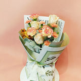 Garden Mint Carnation Rose Bouquet