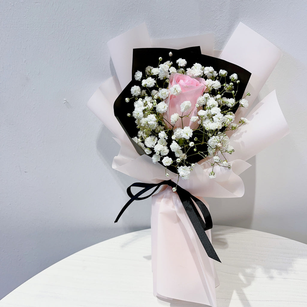 Pearly Pink Only Rose Bouquet