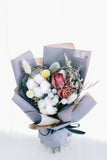Cotton Love-Shaped Dry Flower Bouquet