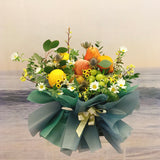 Rejoice Fruits & Fresh Flower Basket