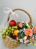 Well Wishes Fresh Flower and Fruits Basket