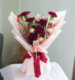 Fresh Carnation Ferrero Rocher Bouquet