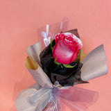 Glittery Hot Pink Rose Bouquet