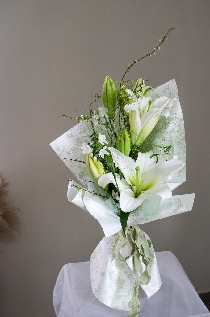 Blessing of Light Fresh Lily Bouquet