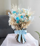 Light & Bloom Blue Preserved Flower Bridal Bouquet