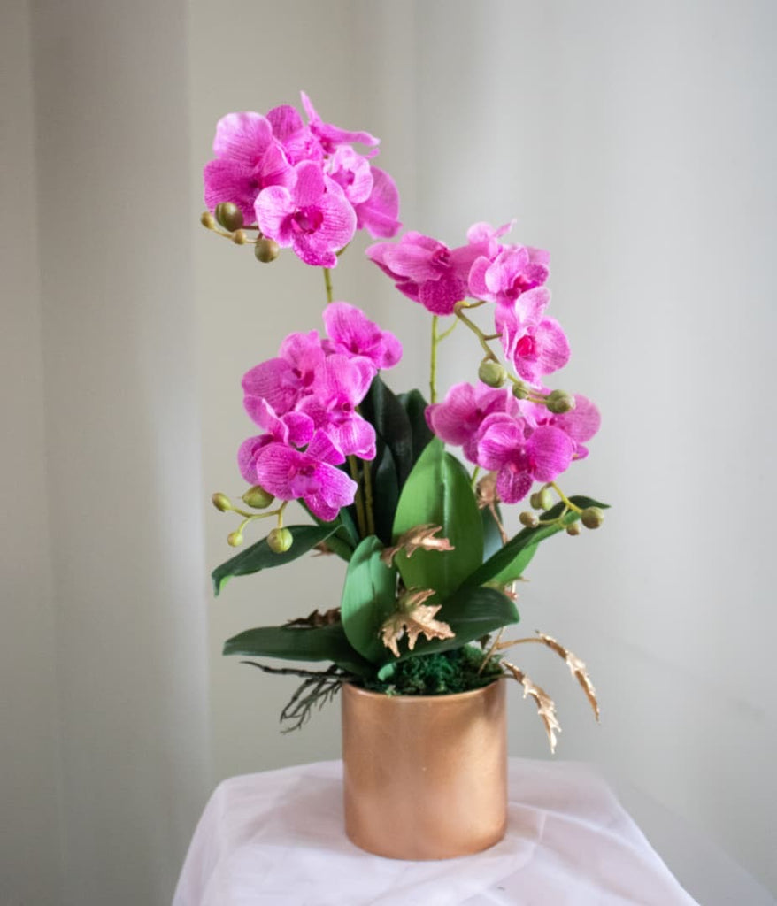 Bundles of Joy Artificial Phalaenopsis Orchids Arrangement