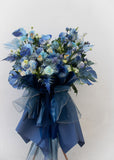 Made-to-Order Blue Themed Congratulatory Flower Stand