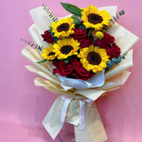 Cheer Up Sunflower Rose Bouquet