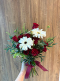 Cheeriness Fresh Rose Bridal Bouquet (with boutonniere)
