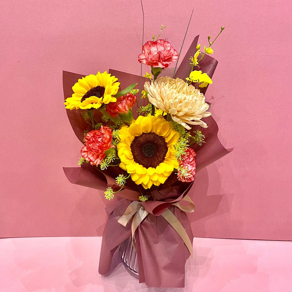 Merry Hearts Sunflower Bouquet