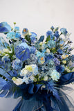 Made-to-Order Blue Themed Congratulatory Flower Stand
