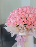 Huggy Box with 99 Fresh Roses