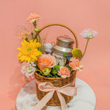 Festive Chocolate Fresh Floral Basket