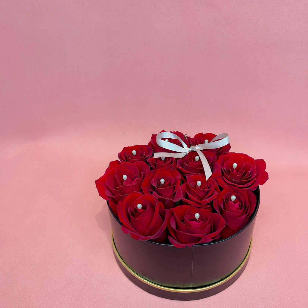 Premium Kenya Red Rose Box (12stalks)