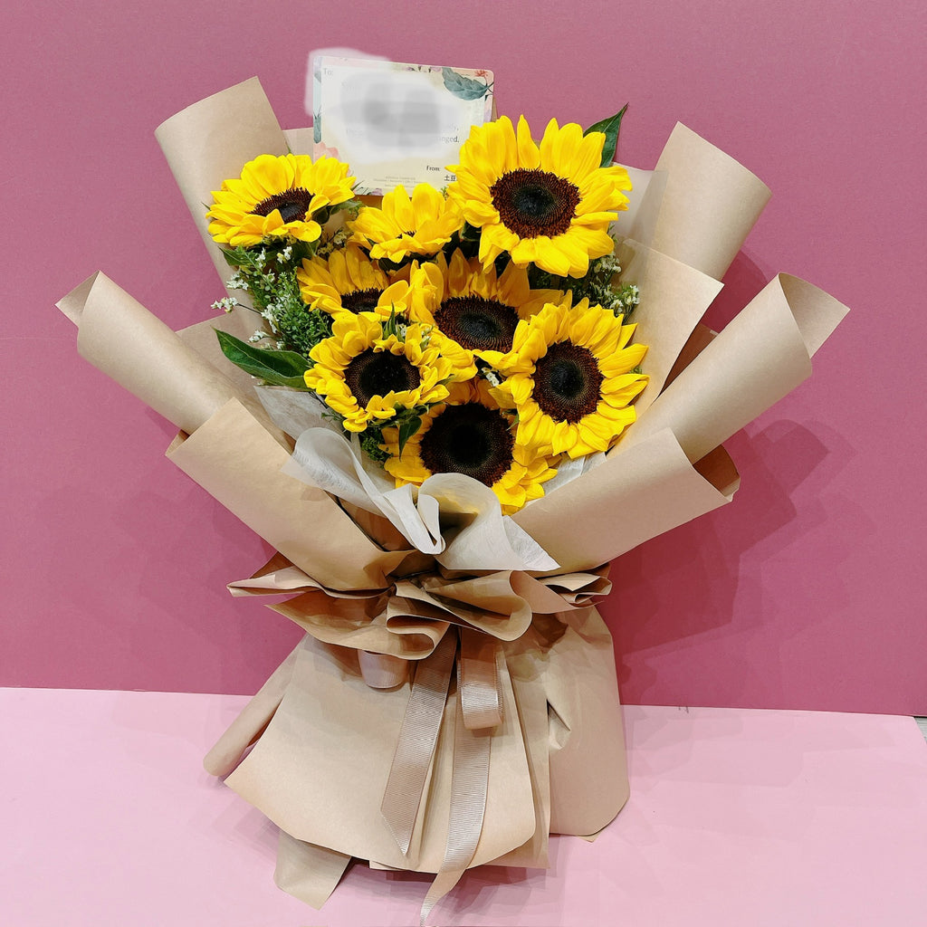 Sunny Shine Up Sunflower Bouquet (size S, M, L)