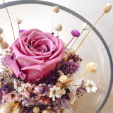 Preserved Flower Loveliness Display (Purple) 永生花浓情花座