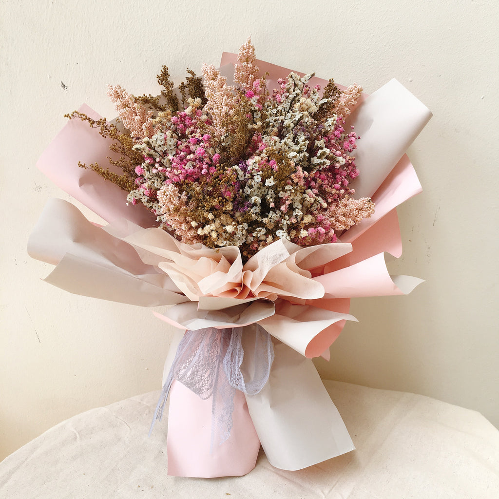 Blushing Pink Dry Flower Bouquet