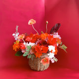 Basket of Good Wishes Artificial Flower Arrangement