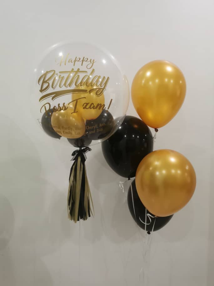Golden Black Balloon Gifts