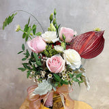 Be a Ladylike Bridal Bouquet & Boutonnière Set